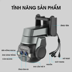 Camera Wifi Ngoài Trời 2 Mắt Dạng PTZ thumb