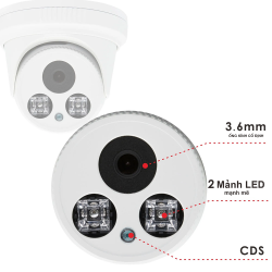 Camera Ip Dome - 4.0MP - POE+MIC Sở Hửu Tầm Xa Hồng Ngoại 25 Met