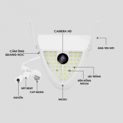 Camera Wifi Gara với 44 bóng đèn siêu sáng cho gia đình thumb