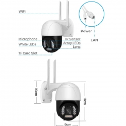 Camera Wifi IP Care - PTZ Ngoài trời có màu ban đêm thumb
