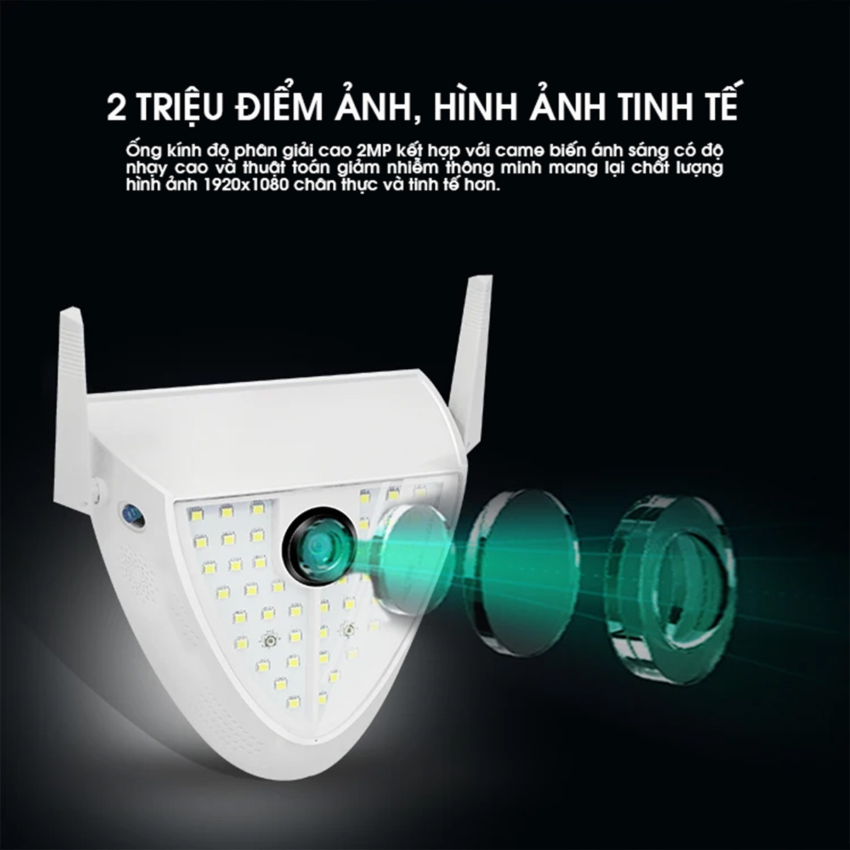 Camera Wifi Gara với 44 bóng đèn siêu sáng cho gia đình