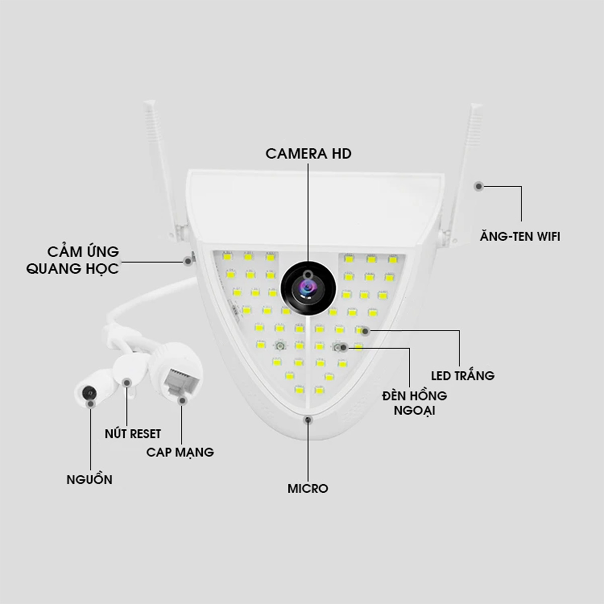 Camera Wifi Gara với 44 bóng đèn siêu sáng cho gia đình